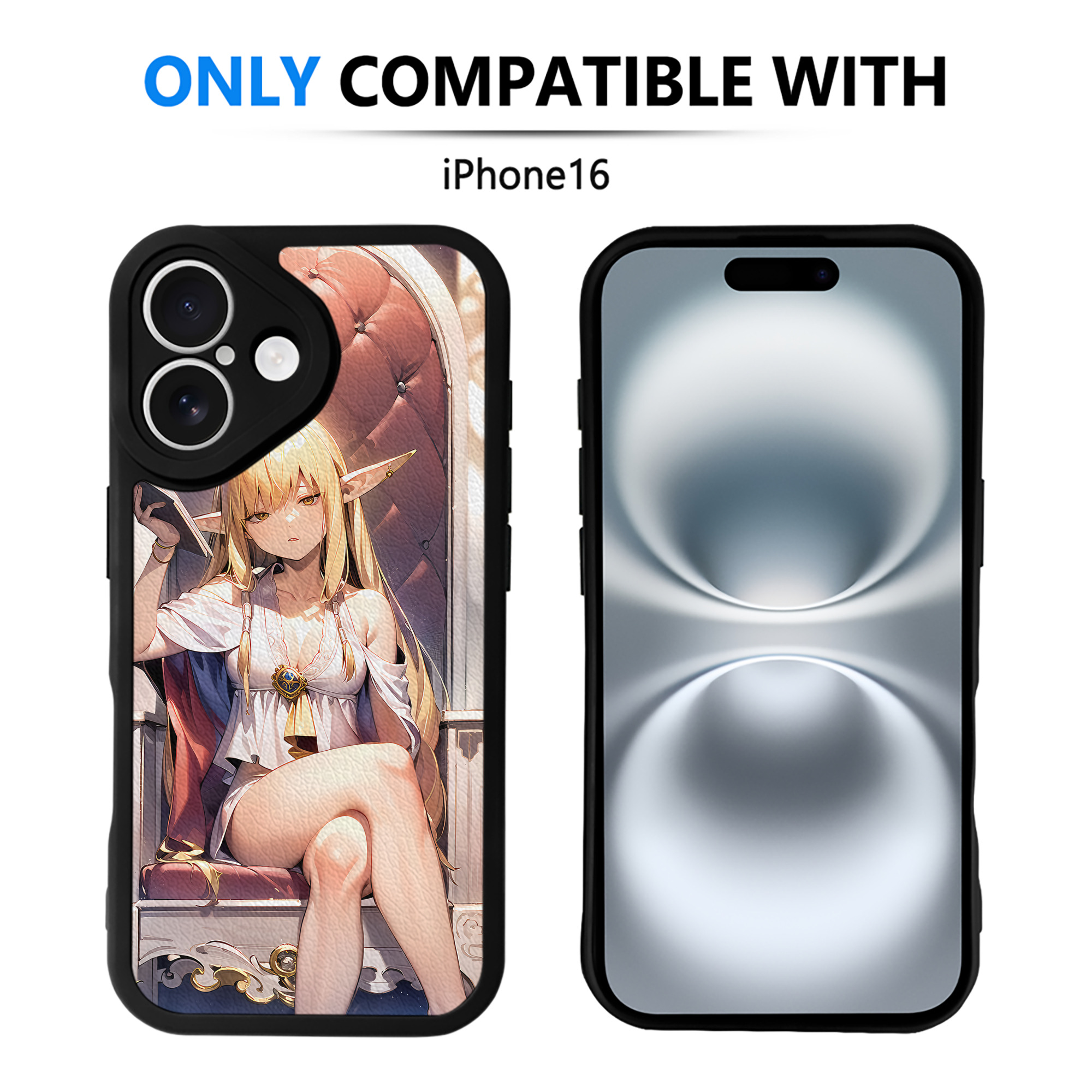 （画像用） 葬送のフリーレン Frieren 【iPhone 16シリーズ対応】シリコンスマホケース（レザー調） 材質：シリコン